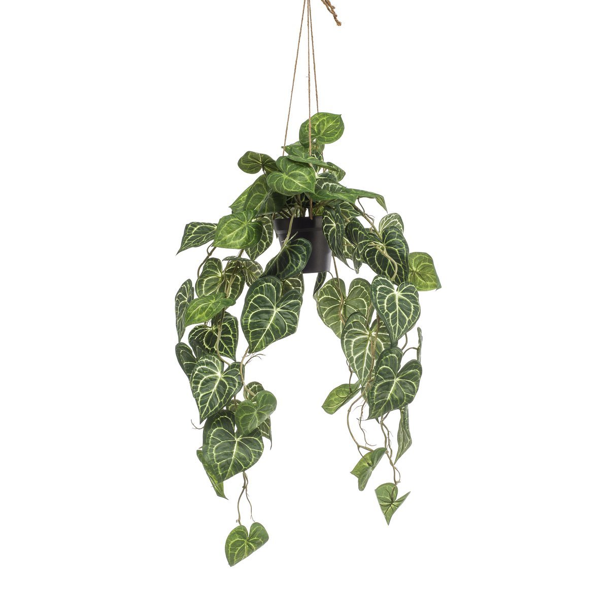 Kunstplant Anthurium Clarinervium hangplant 80 cm