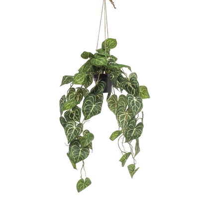 Kunstplant Anthurium Clarinervium hangplant 80 cm