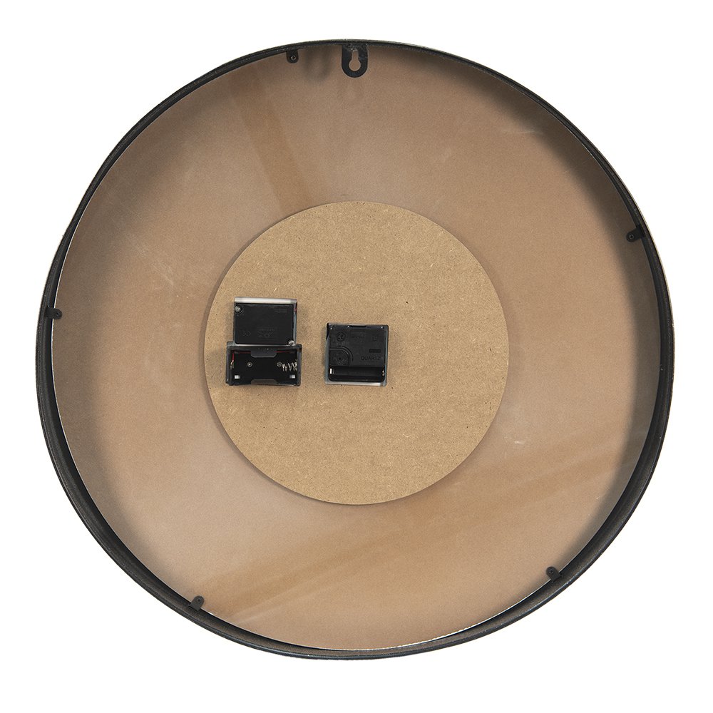 Wandklok Ø 60 cm zilver MDF