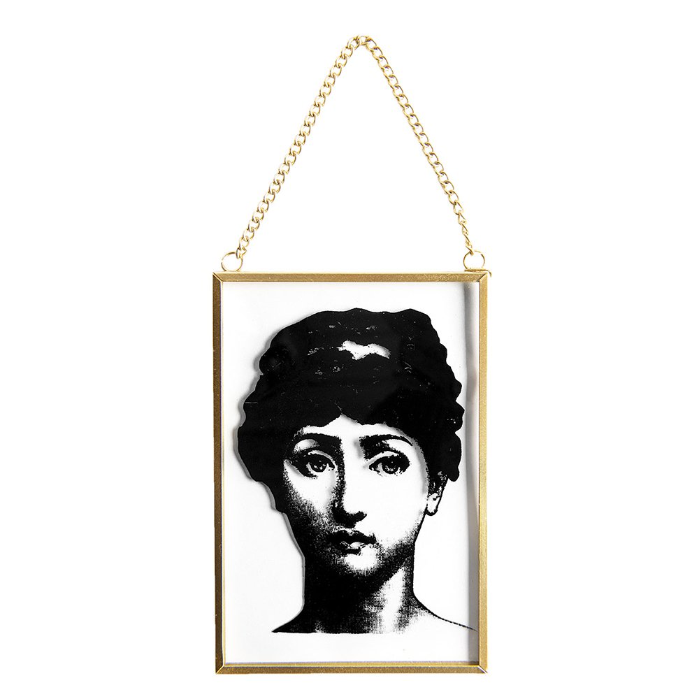 Hanger 10x15 cm metaal goudkleurig zwart