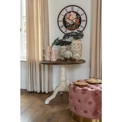 Vaas 15x26 cm roze beige keramiek