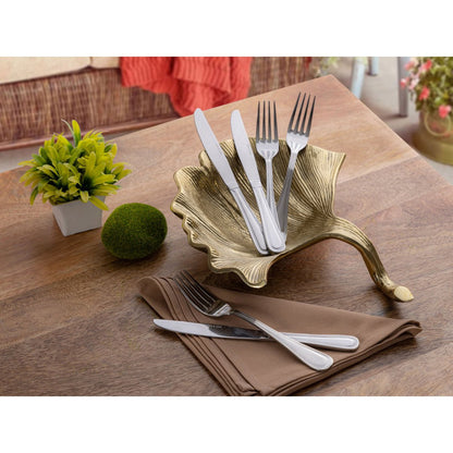 Decoratieve Ginkgo Bladschaal Aluminium 12 Delig Groot