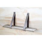 Leren plankdragers taupe set van 2