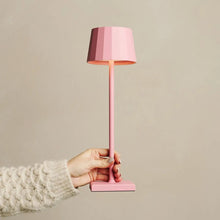 Tafellampen set 8 stuks roze oplaadbaar met draadloos laadstation