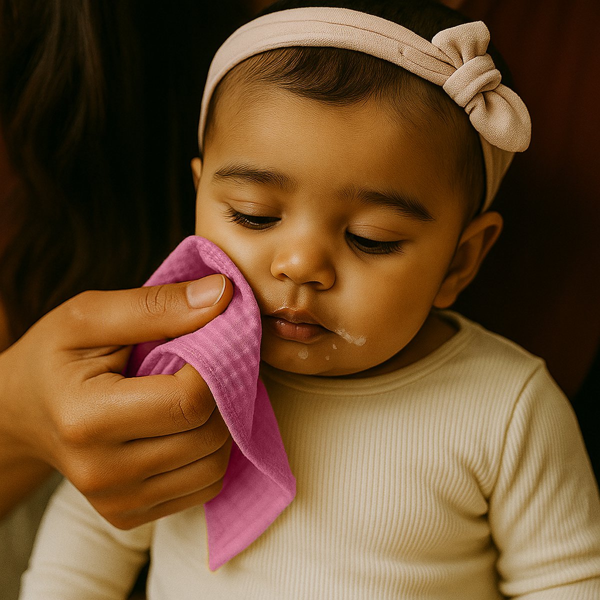 Organic Cotton Swaddling Cloths Pink
