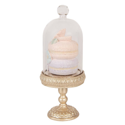 Decoratiebeeld Macarons 7x17 cm goudkunststof