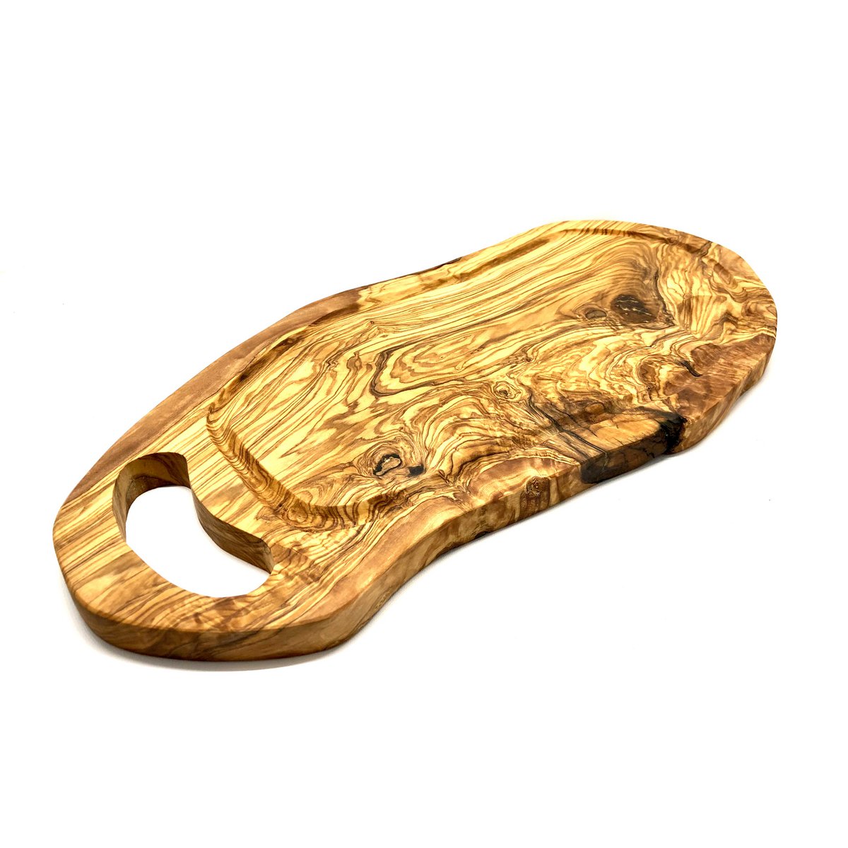 Steakplank olijfhout 40-44 cm sapgroef