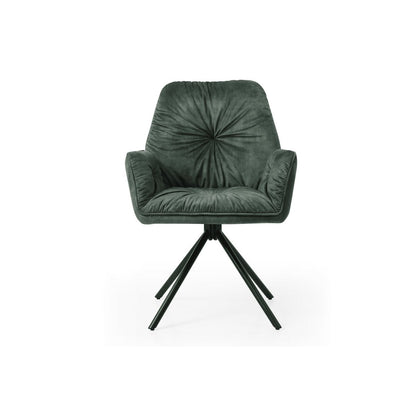 Armchair with 360° swivel function, dark green