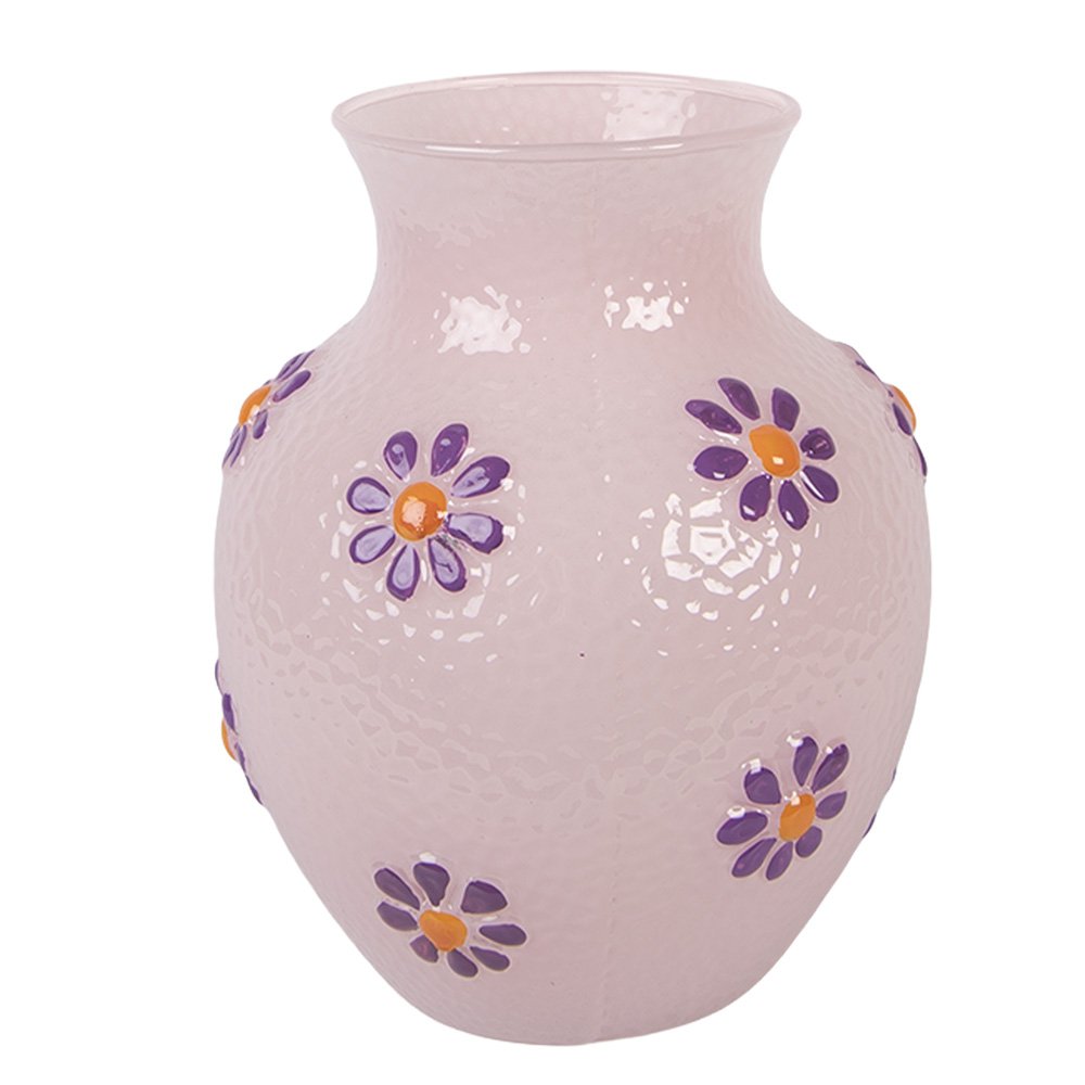 Vase Ø 13x16 cm Pink Glass