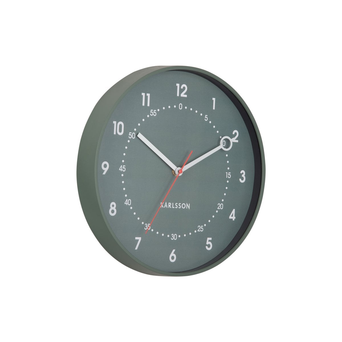 Wandklok 32 cm groen