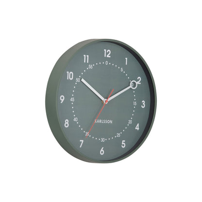 Wandklok 32 cm groen