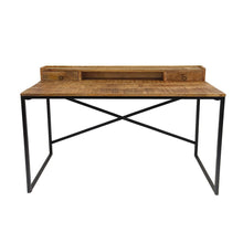 Bureau 120x77/88x55 cm mangohout zwart
