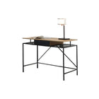 Bureau 110x55x76 cm naturel MDF zwart