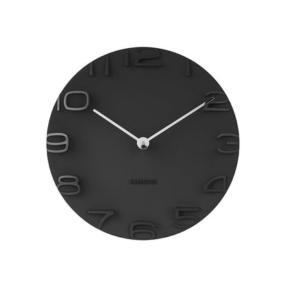Wandklok Karlsson 50 cm zwart chroom