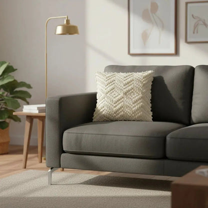 Soft Cream Cushion Cover / Cushion Cover – Tufted Pattern – 45x45 cm – Urbane Hide
