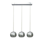 Pendant light 3-flame chrome