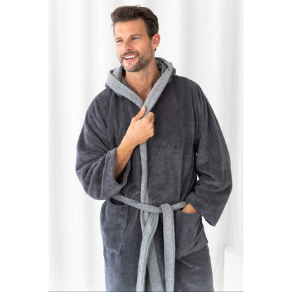 Teddy Duo Bathrobe Grijs