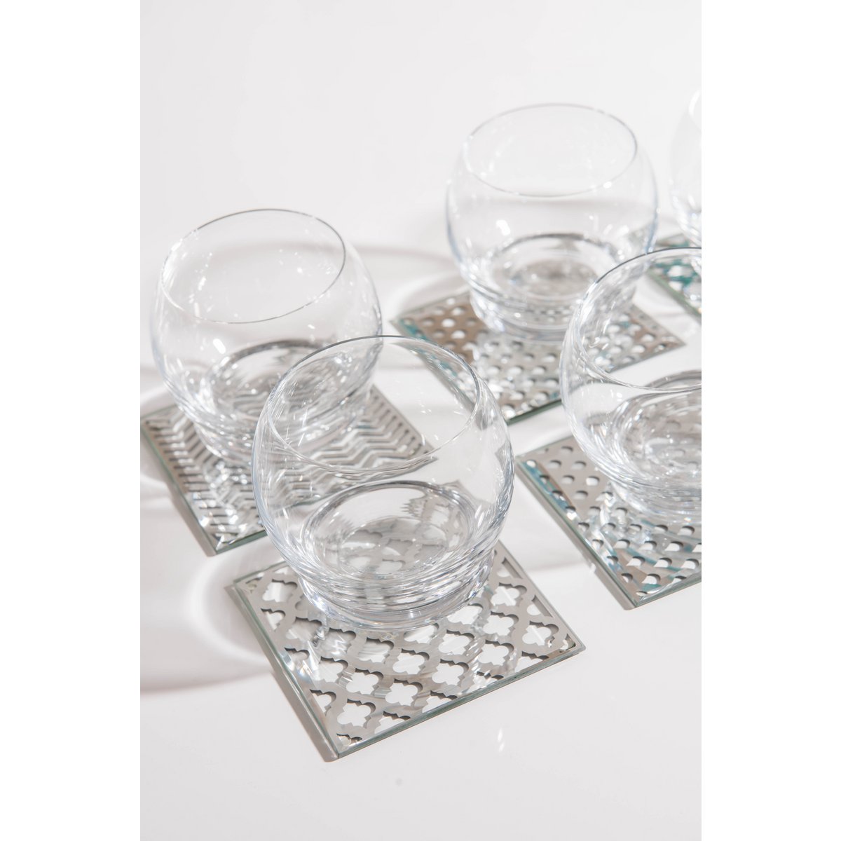 Whiskyglazen set van 6 transparant glas 5x5x5 cm