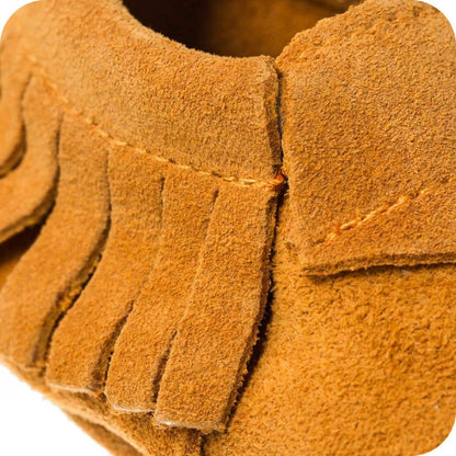 Babyschoenen camel suède flexibele zool