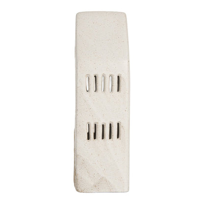 Decoratiehuis keramiek beige LED 9x7x24 cm