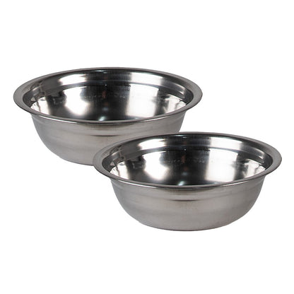 Voerbak hond kat 2x500 ml grijs hout