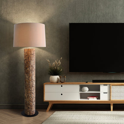 Vloerlamp drijfhout 170 cm naturel wit
