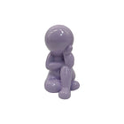 Beeldje Amigo Dreaming 11x15x20 cm paars polyresin