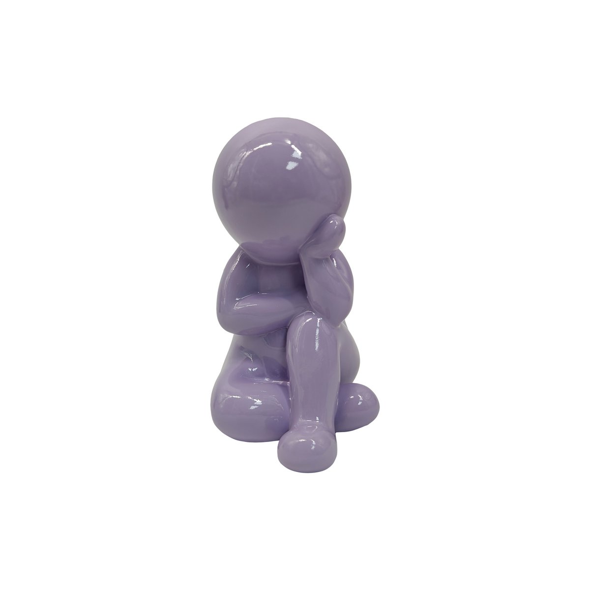 Beeldje Amigo Dreaming 11x15x20 cm paars polyresin