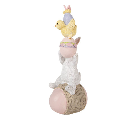 Decoration Figurine Rabbit 8x6x19 cm White Plastic