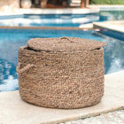 Wasmand met deksel 57x37 cm waterhyacint