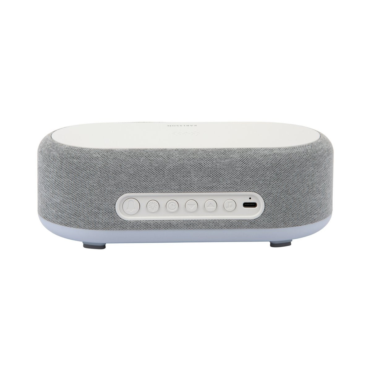 Wekker grijs met draadloze telefoonoplader en bluetooth