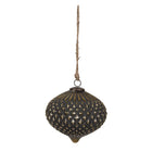 Christmas Bauble Ø 18x21 cm Black Glass Christmas Tree Decoration