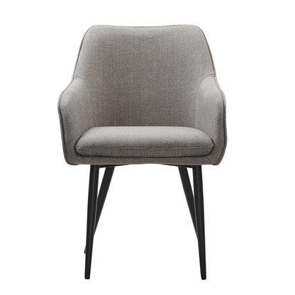 Eetkamerstoel structuurstof taupe 61x60x85 cm