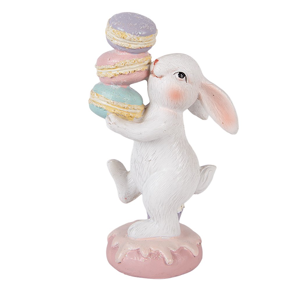 Decoration Figurine Rabbit 8x6x14 cm White Plastic