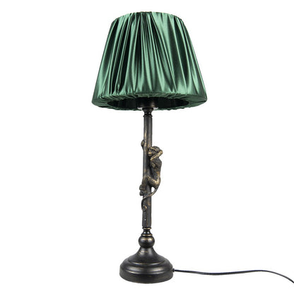 Table lamp Ø 25x55 cm Brown Green Polyresin Monkey Desk lamp