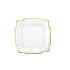 Glazen presentatieplaat 25x25x2 cm goud