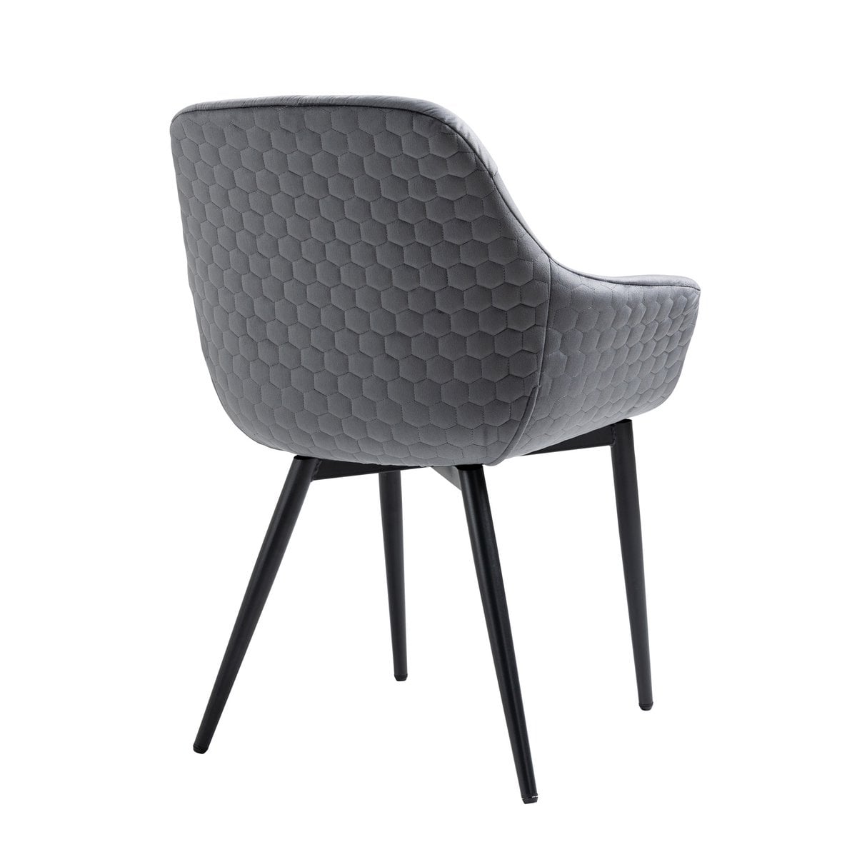 Fauteuil grijs fluweel 63x61x81.5 cm