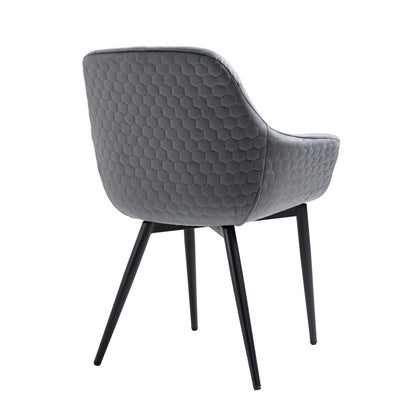 Fauteuil grijs fluweel 63x61x81.5 cm