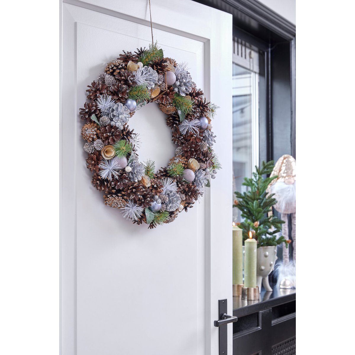 Kerstkrans Ø50 cm perzik