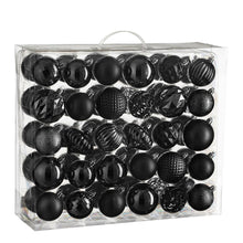 Kerstballen set 60 stuks 7 cm zwart gerecycled polystyreen