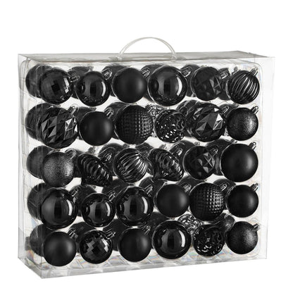 Christmas baubles set Black