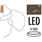 Kurk met 8 led lampjes set van 6
