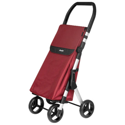 Duett Muuvi Up Boodschappentrolley - Tasinhoud 46L - 4 Wielen - Opvouwbaar - Rood
