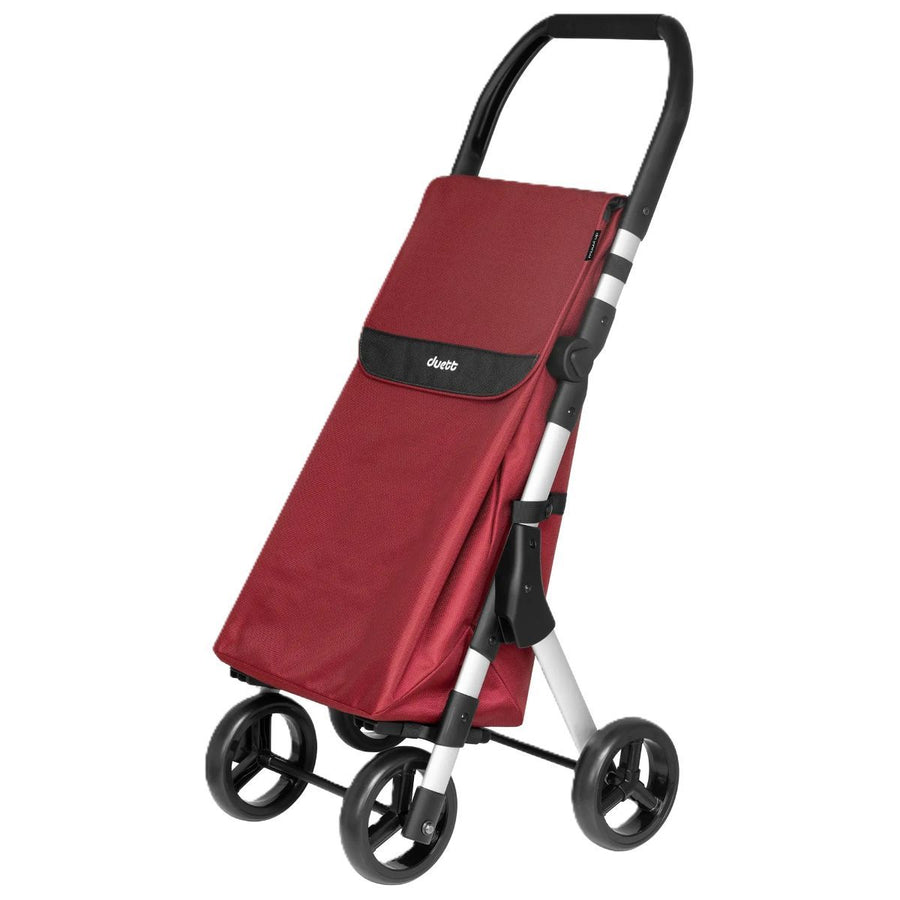 Duett Muuvi Up Boodschappentrolley - Tasinhoud 46L - 4 Wielen - Opvouwbaar - Rood