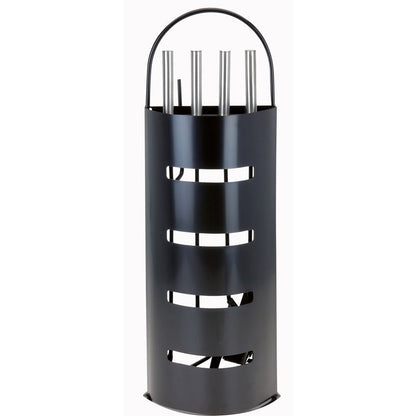Home&Styling Openhaardset Rvs Zwart - 5 Delig