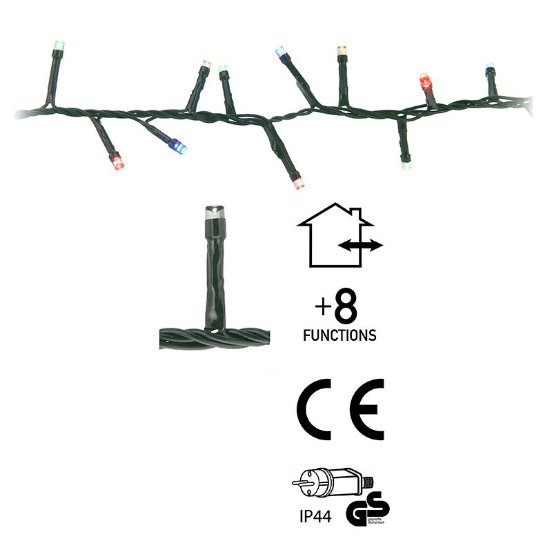 Micro Cluster - 1000 Led - 20 Meter - Multicolor - 8 Functies