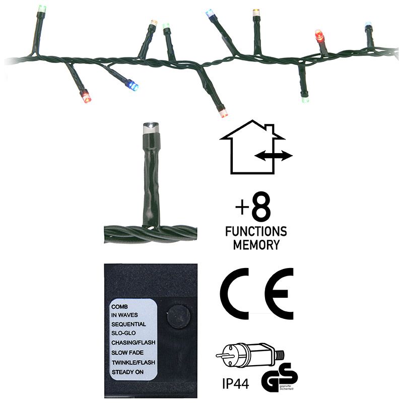 Micro Cluster - 560 Led's  -11 Meter - Multicolor - 8 Functies + Geheugen