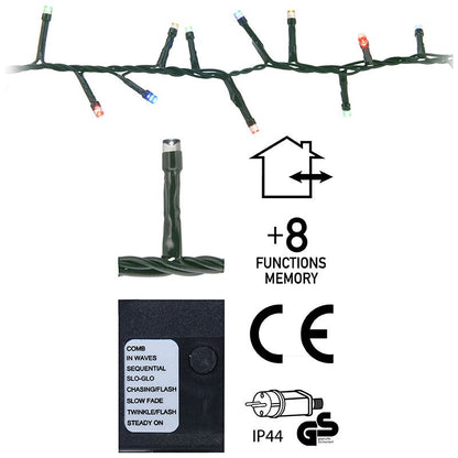 Micro Cluster - 560 Led's  -11 Meter - Multicolor - 8 Functies + Geheugen