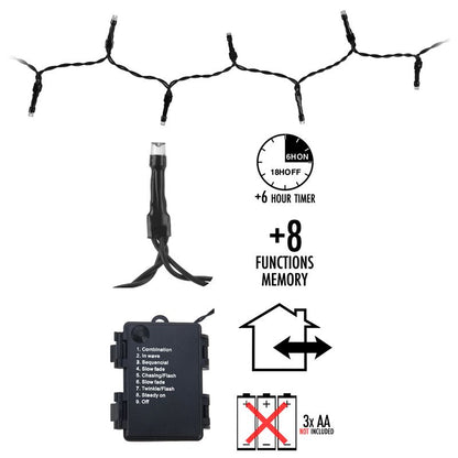 Led-Verlichting 192 Led's - Warm Wit - Op Batterij