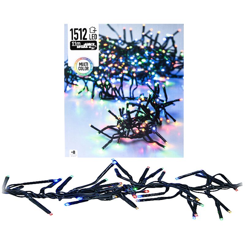 Clusterverlichting 1512 Led - 11M - Multicolor